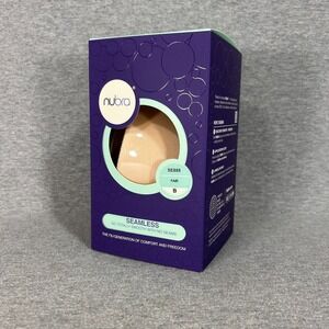 NuBra Seamless Adhesive Bra FAIR B Molded Pads Backless Strapless Formal Wedding